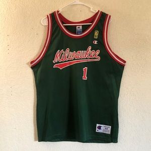 Champion Oscar Robinson Basketball Jersey Green sz Lg/XL